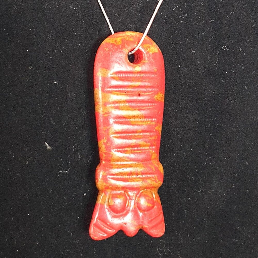 3.25’’ Hand Carved Old Chicken Bloodstone Lucky Wisdom Owl Amulet Necklace